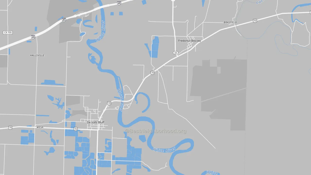 Transit Grade map of Fredonia, AR