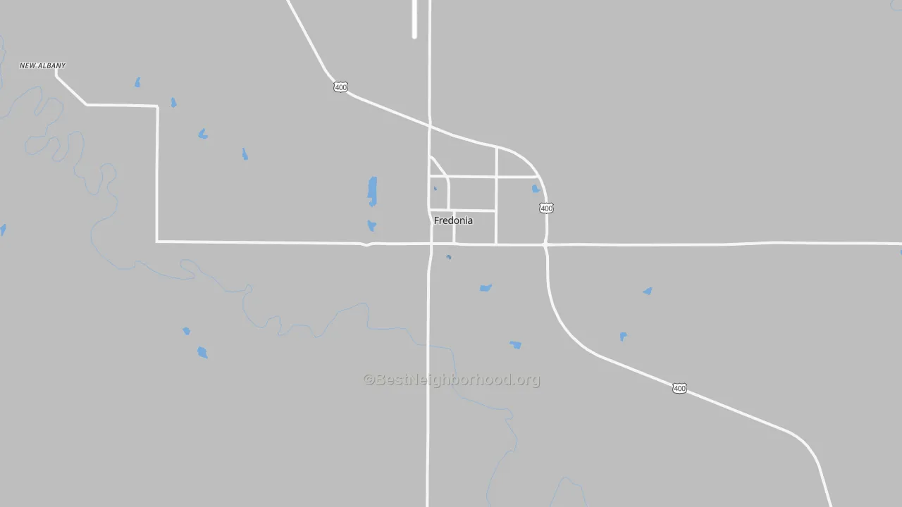 Transit Grade map of Fredonia, KS