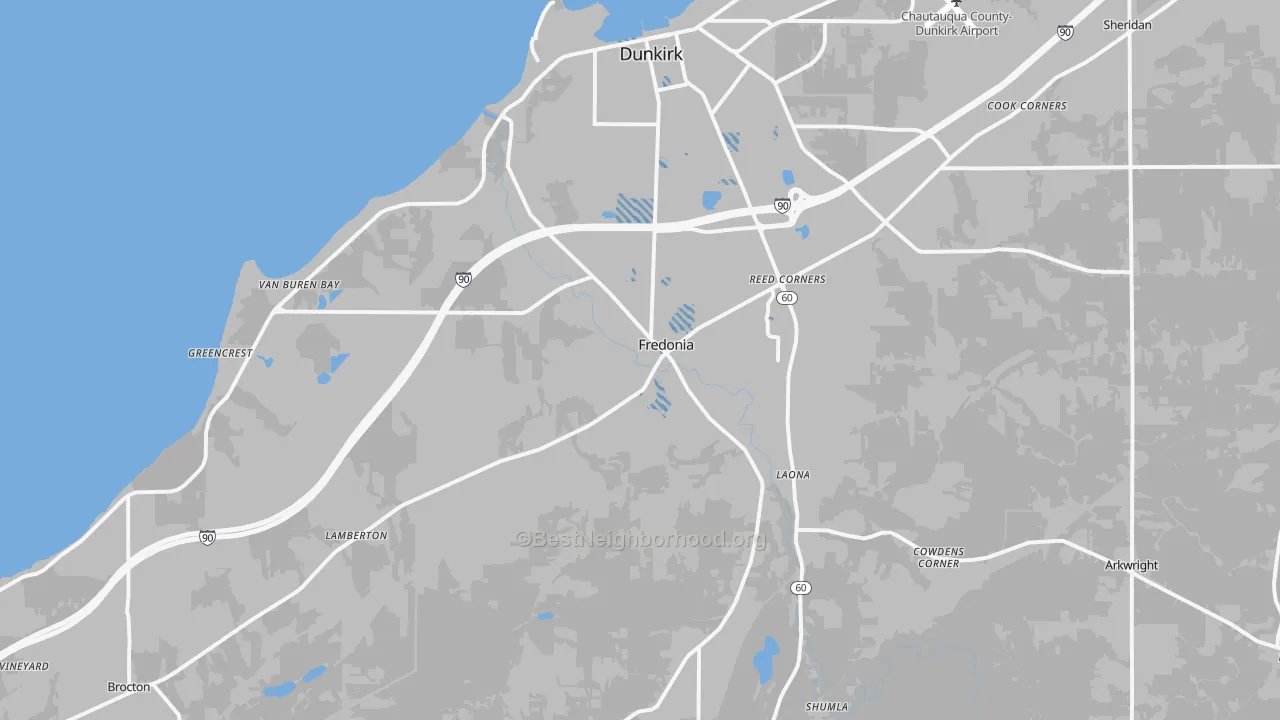 Transit Grade map of Fredonia, NY