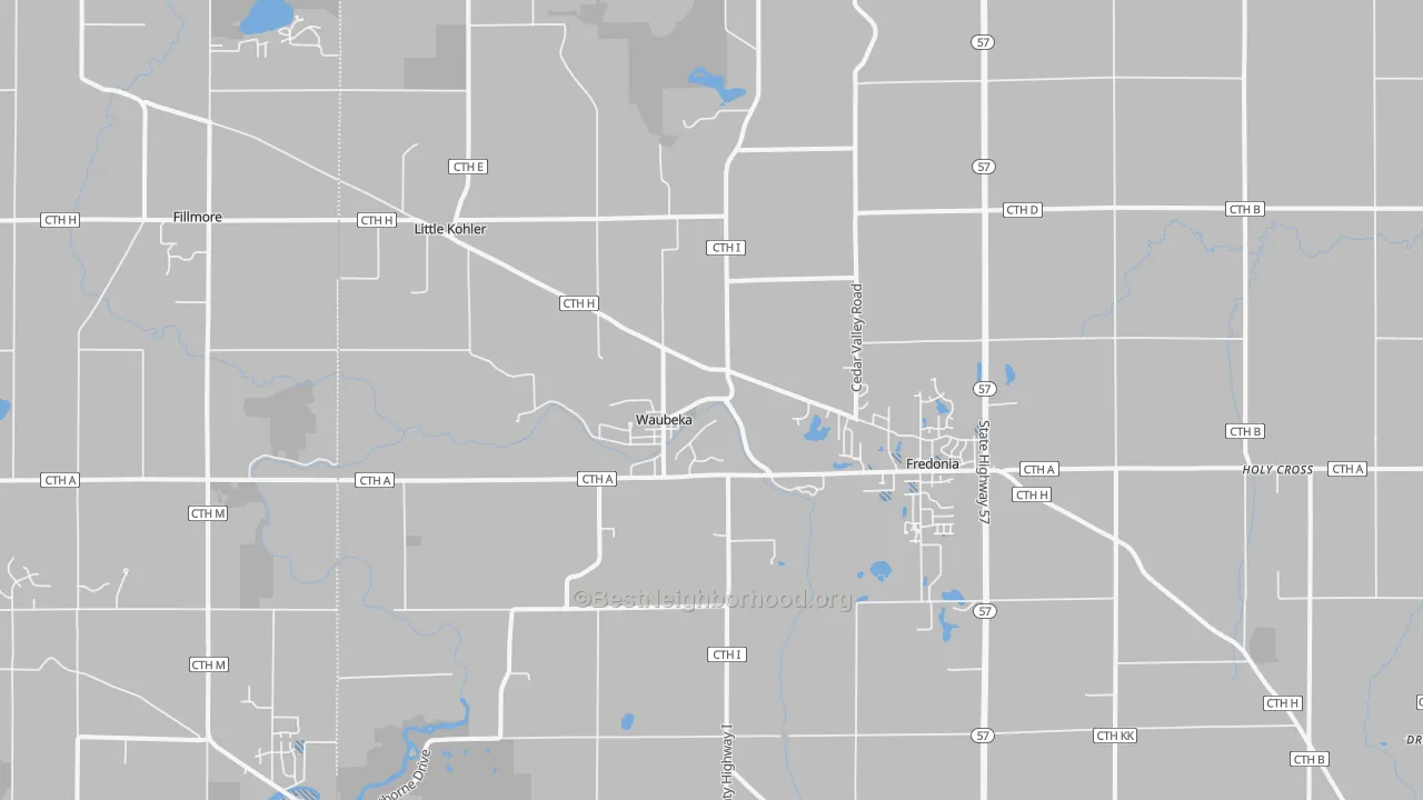Transit Grade map of Fredonia, WI