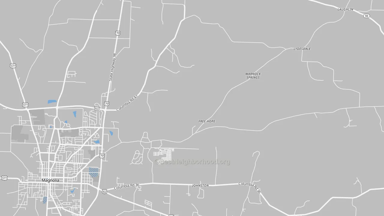 Transit Grade map of Free Hope, AR