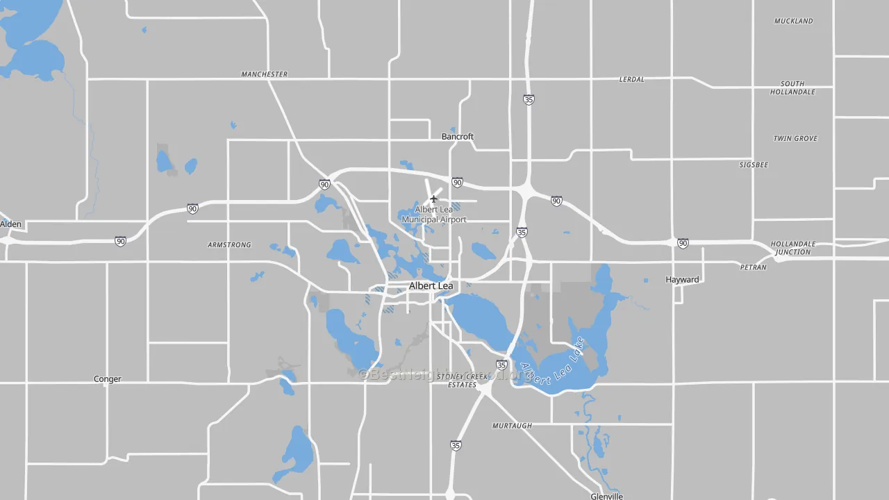 Transit Grade map of Freeborn County, MN