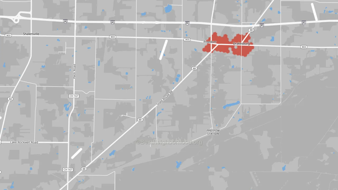 Transit Grade map of Freedom, OH