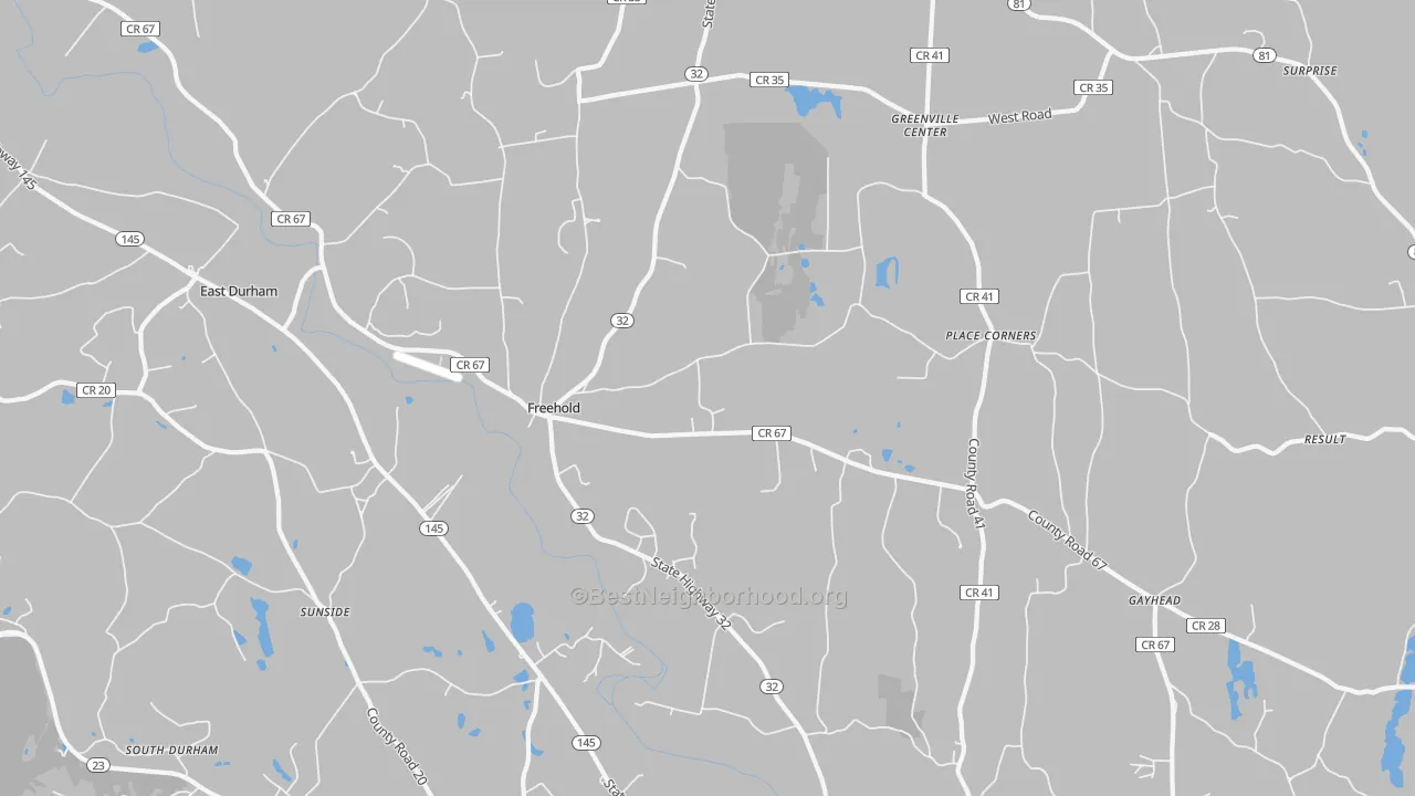 Transit Grade map of Freehold, NY