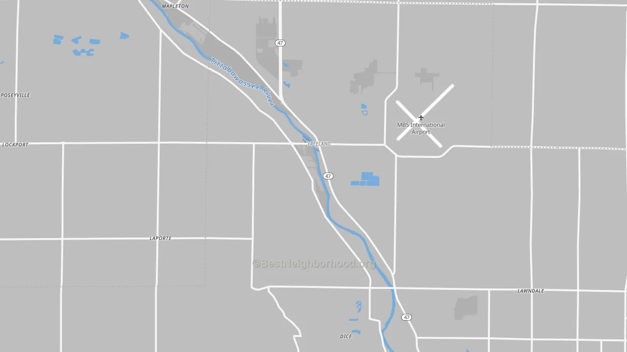 Transit Grade map of Freeland, MI
