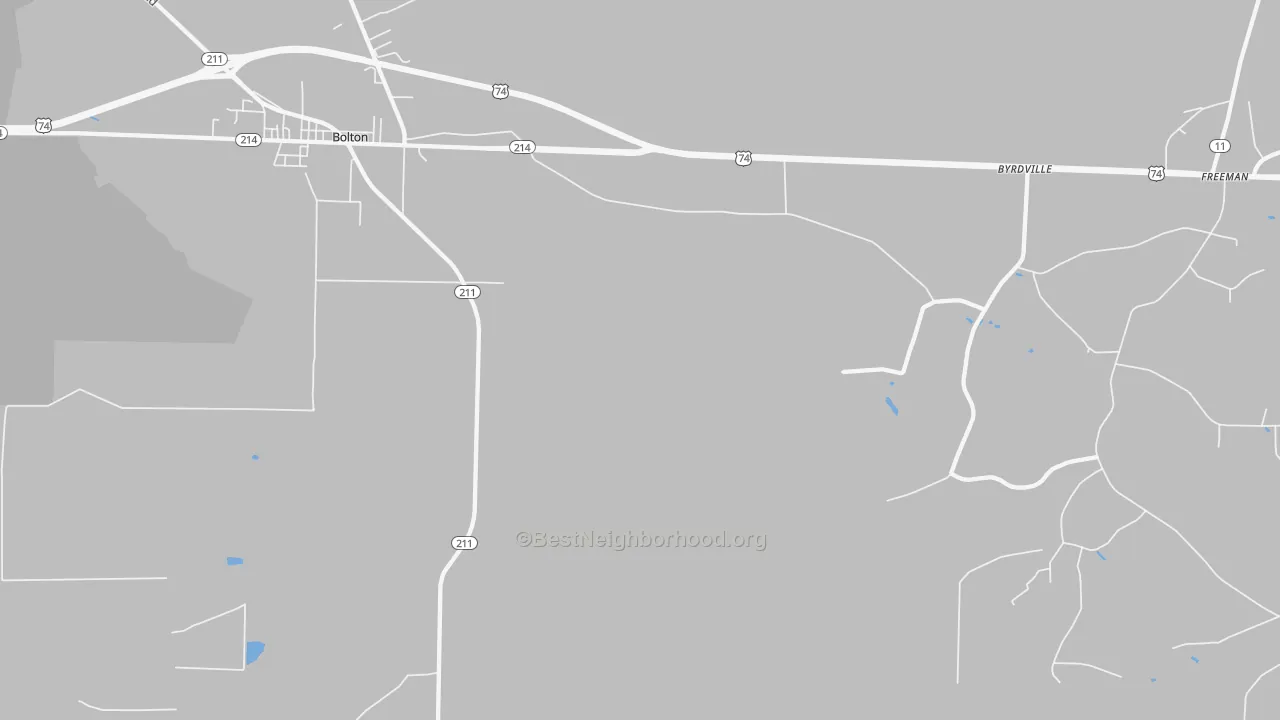 Transit Grade map of Freeman, NC