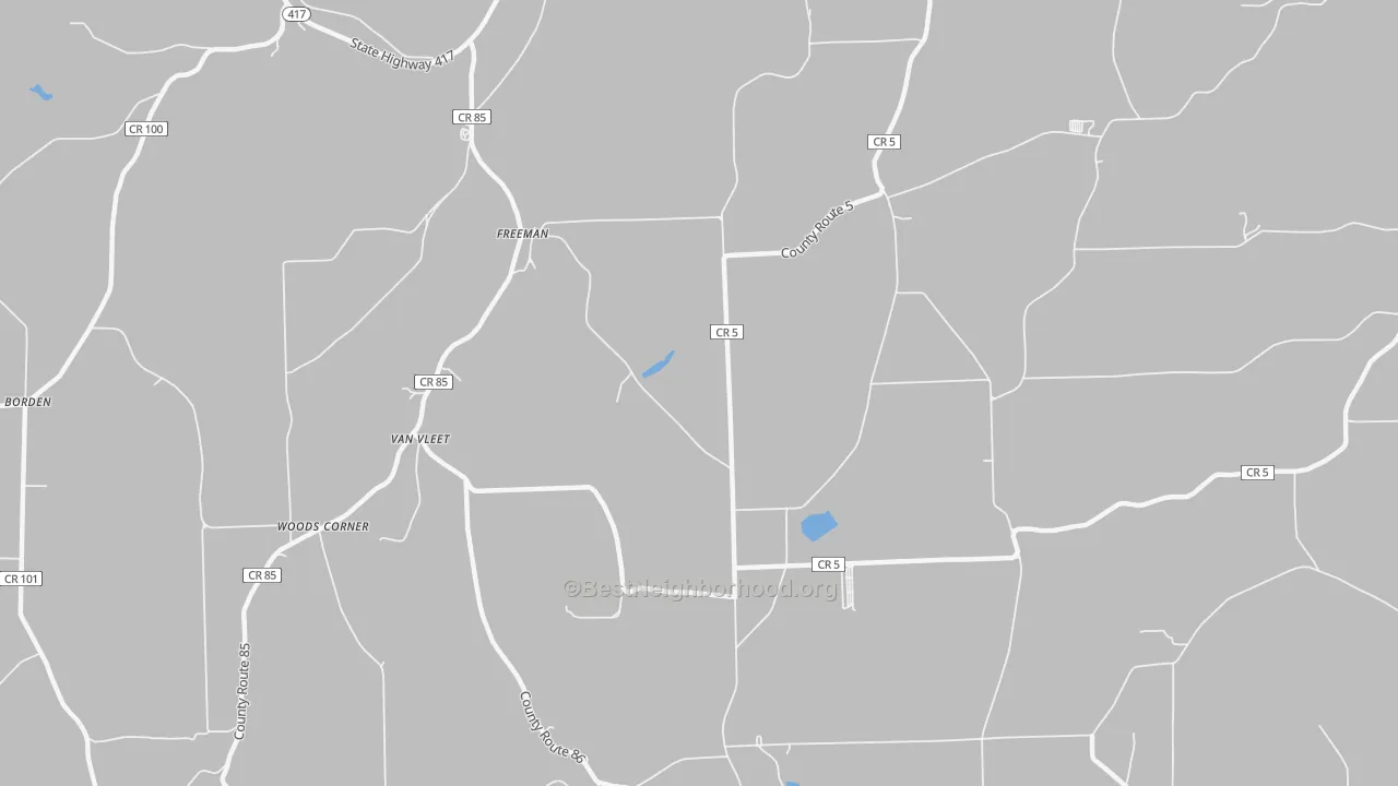Transit Grade map of Freeman, NY