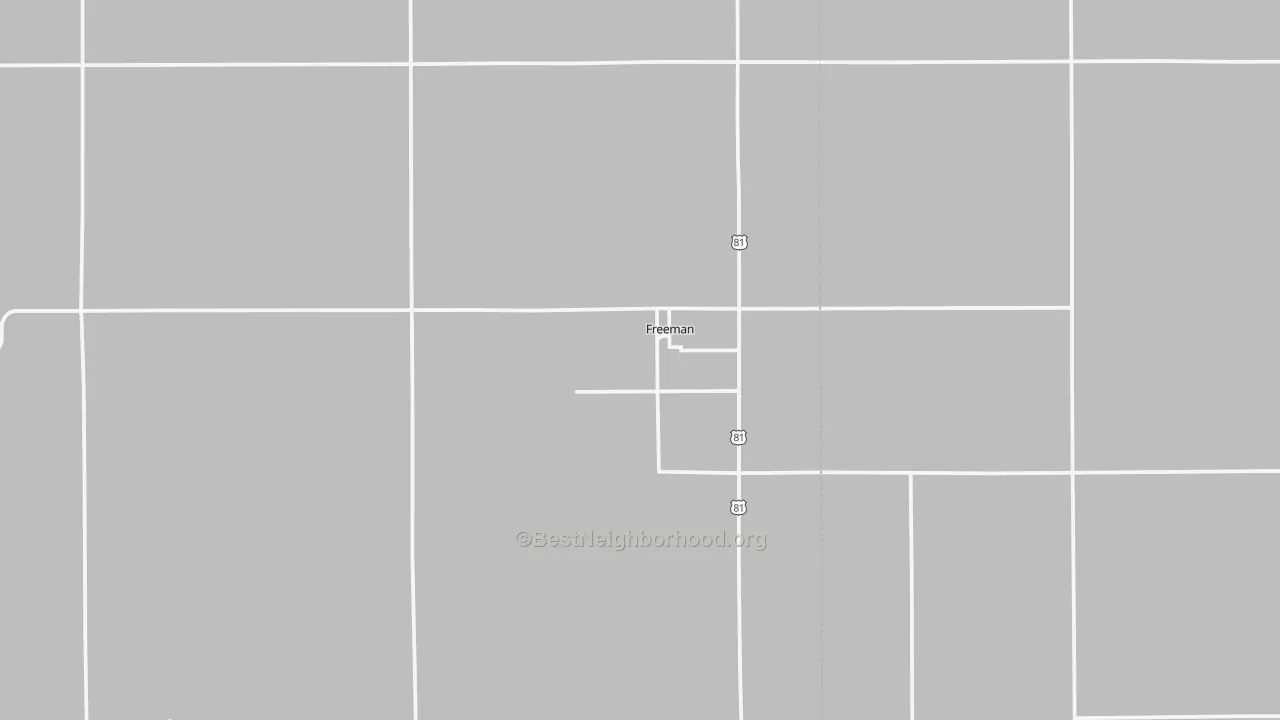 Transit Grade map of Freeman, SD