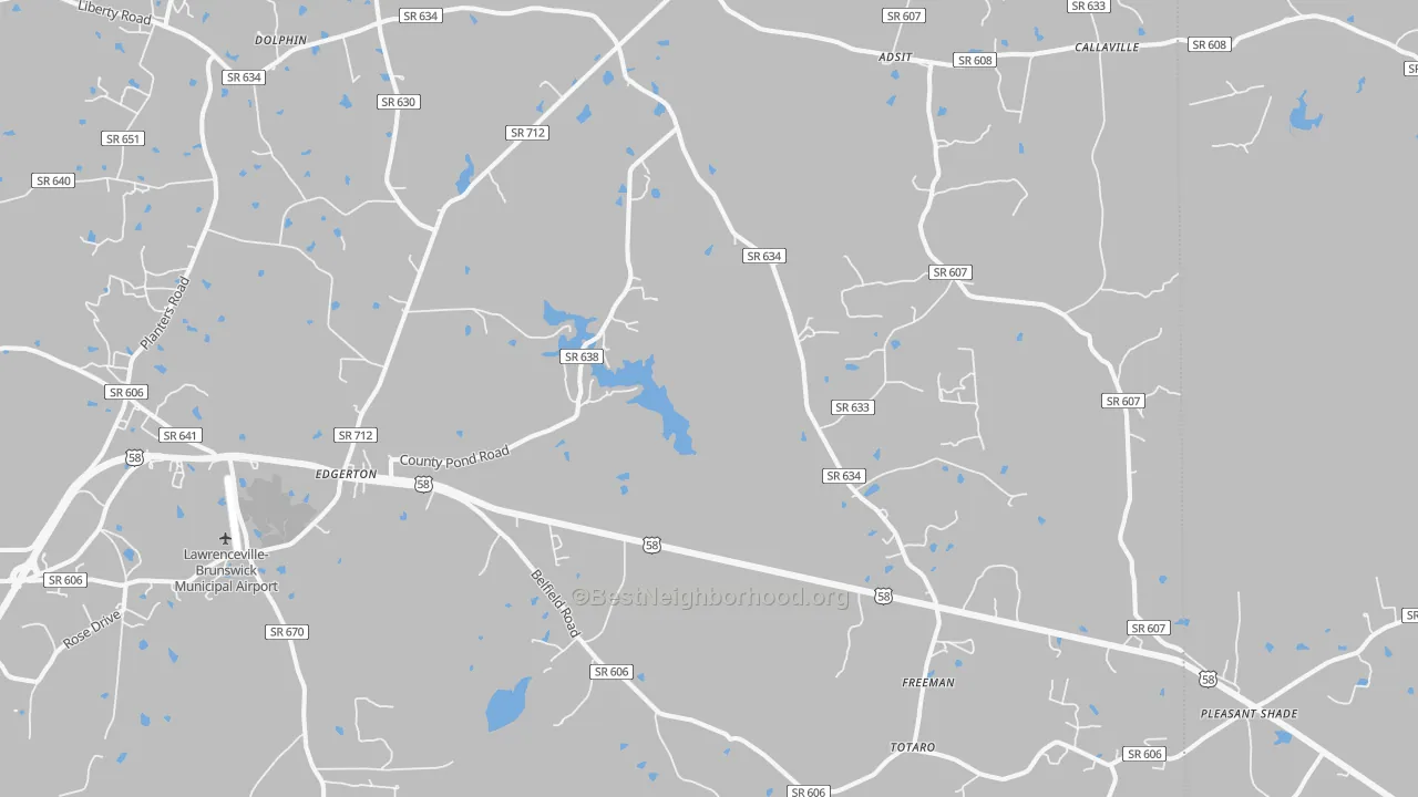 Transit Grade map of Freeman, VA