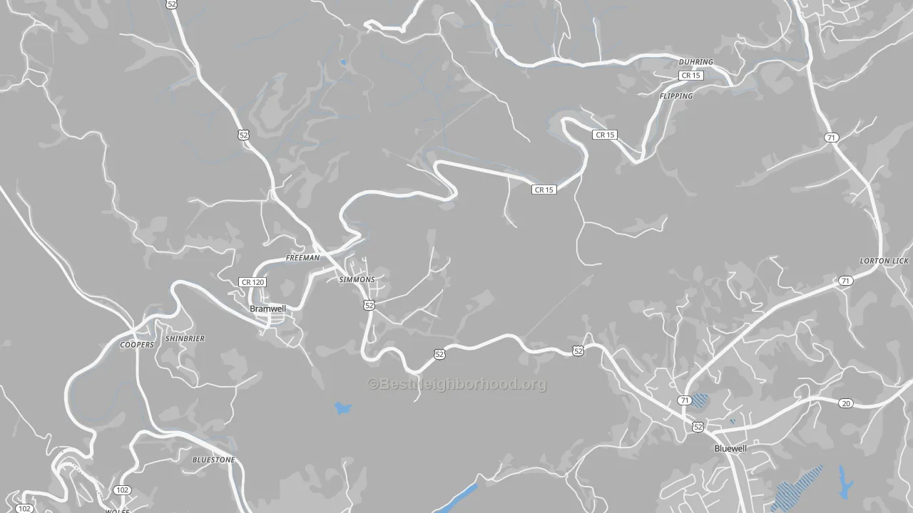 Transit Grade map of Freeman, WV