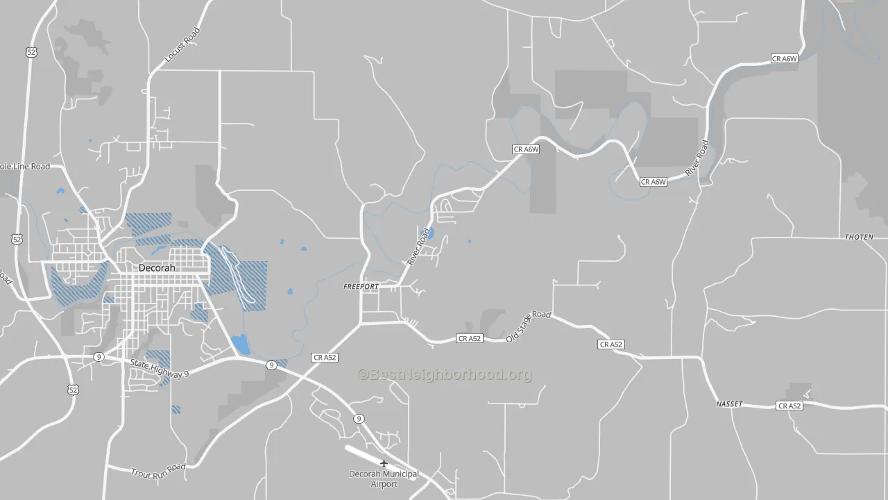 Transit Grade map of Freeport, IA