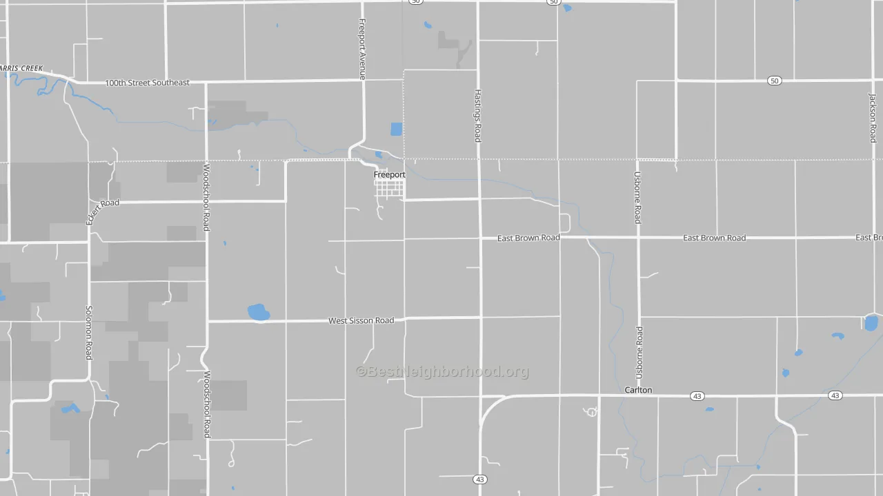 Transit Grade map of Freeport, MI