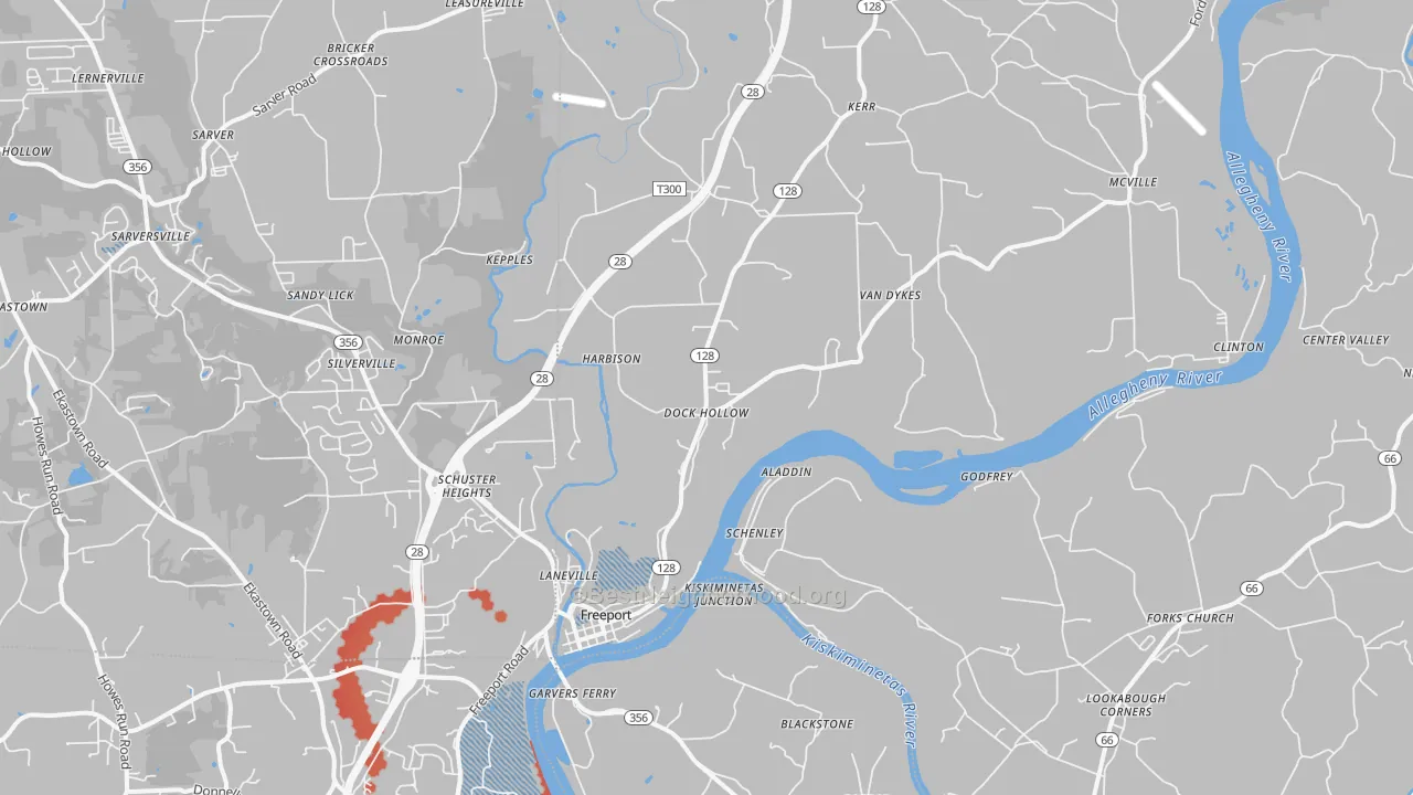 Transit Grade map of Freeport, PA