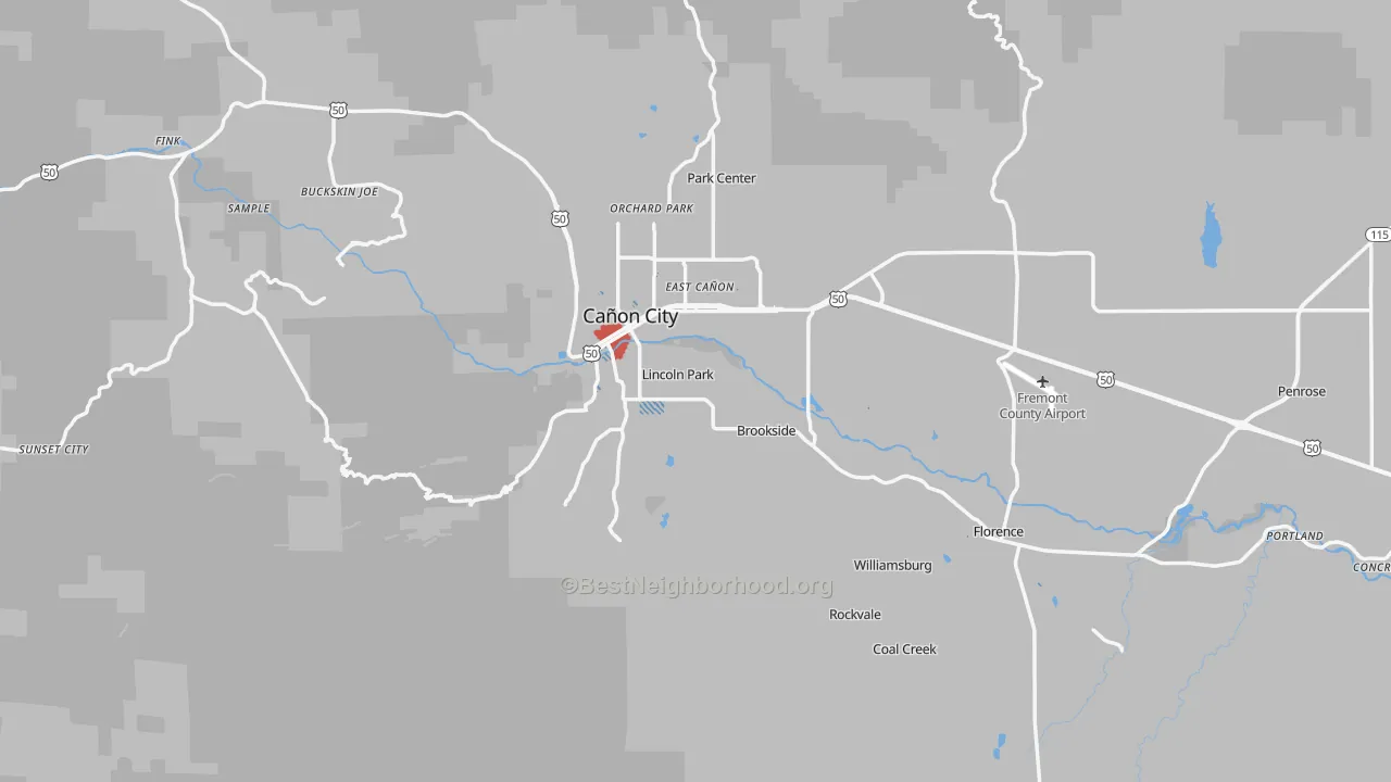 Transit Grade map of Fremont County, CO