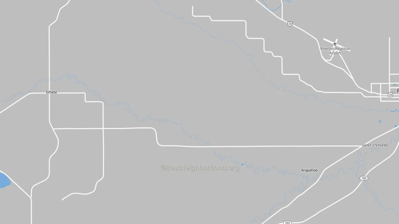Transit Grade map of Fremont County, WY