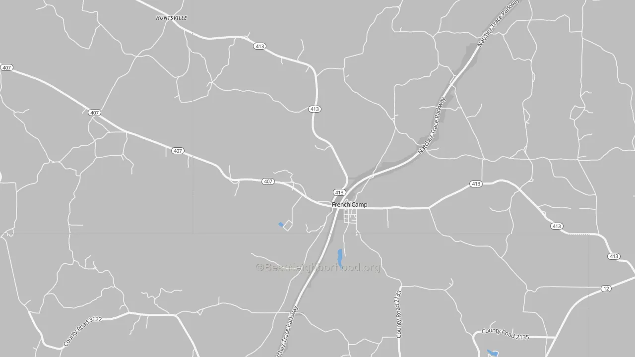 Transit Grade map of French Camp, MS