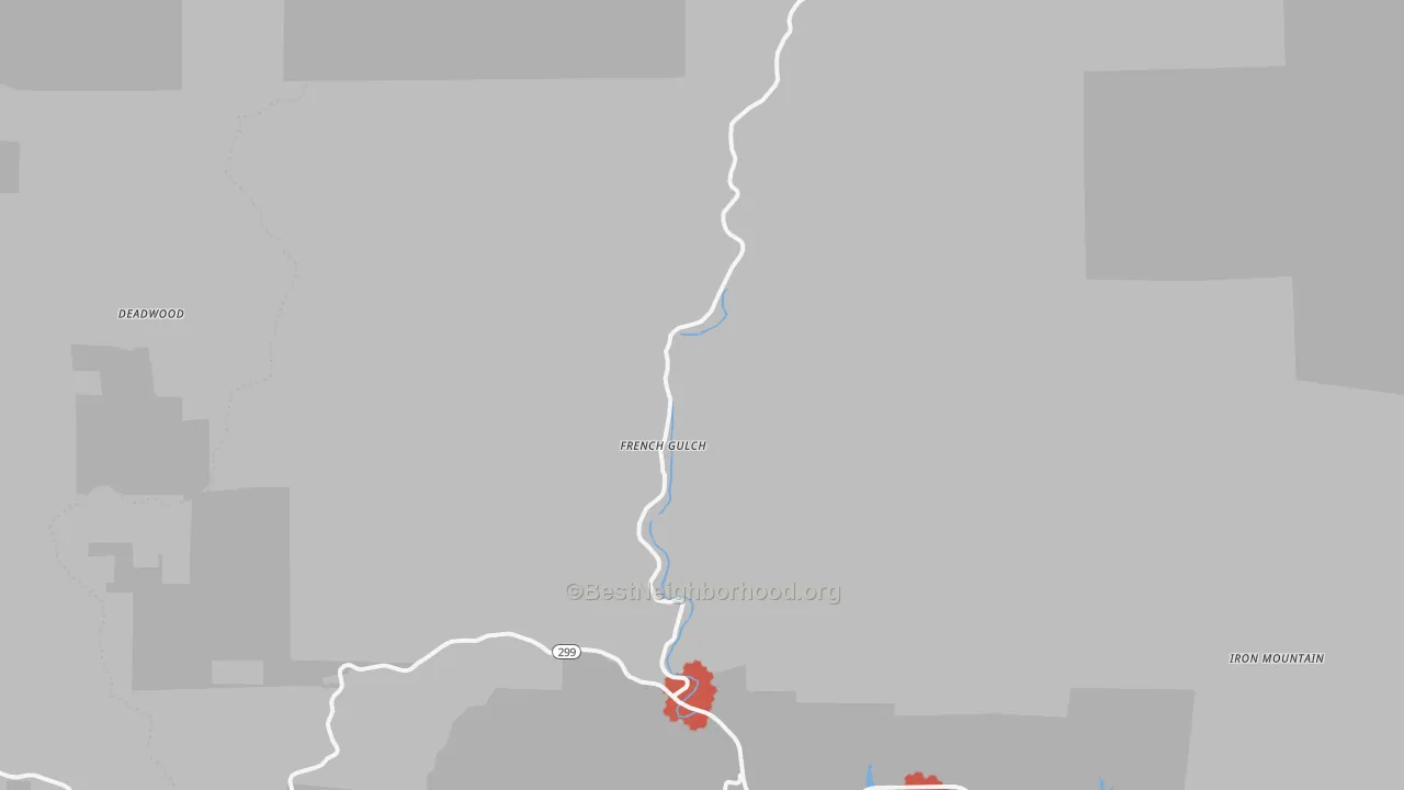 Transit Grade map of French Gulch, CA