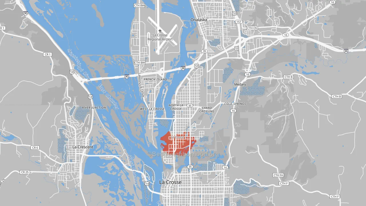 Transit Grade map of French Island, WI