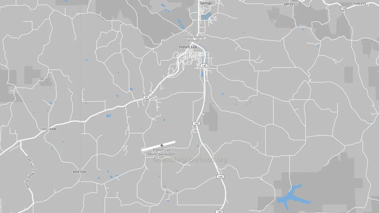 Transit Grade map of French Lick, IN