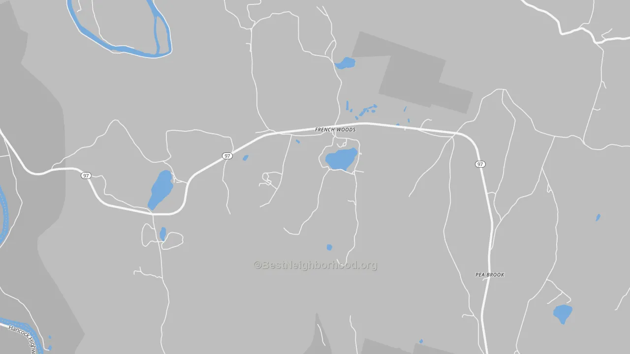 Transit Grade map of French Woods, NY