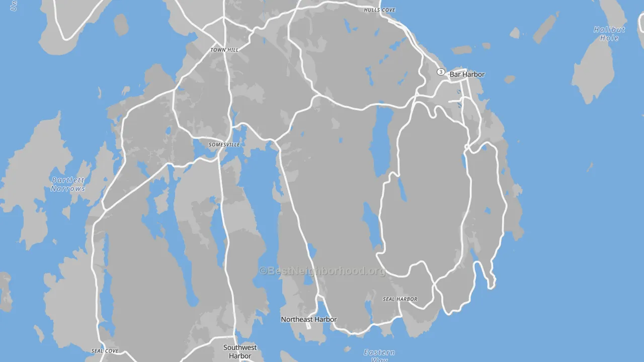 Transit Grade map of Frenchboro, ME