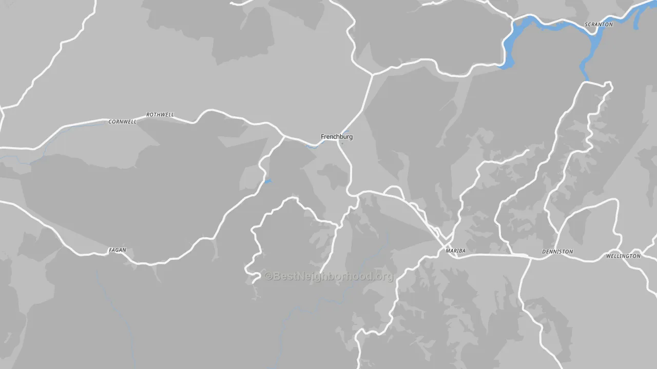 Transit Grade map of Frenchburg, KY