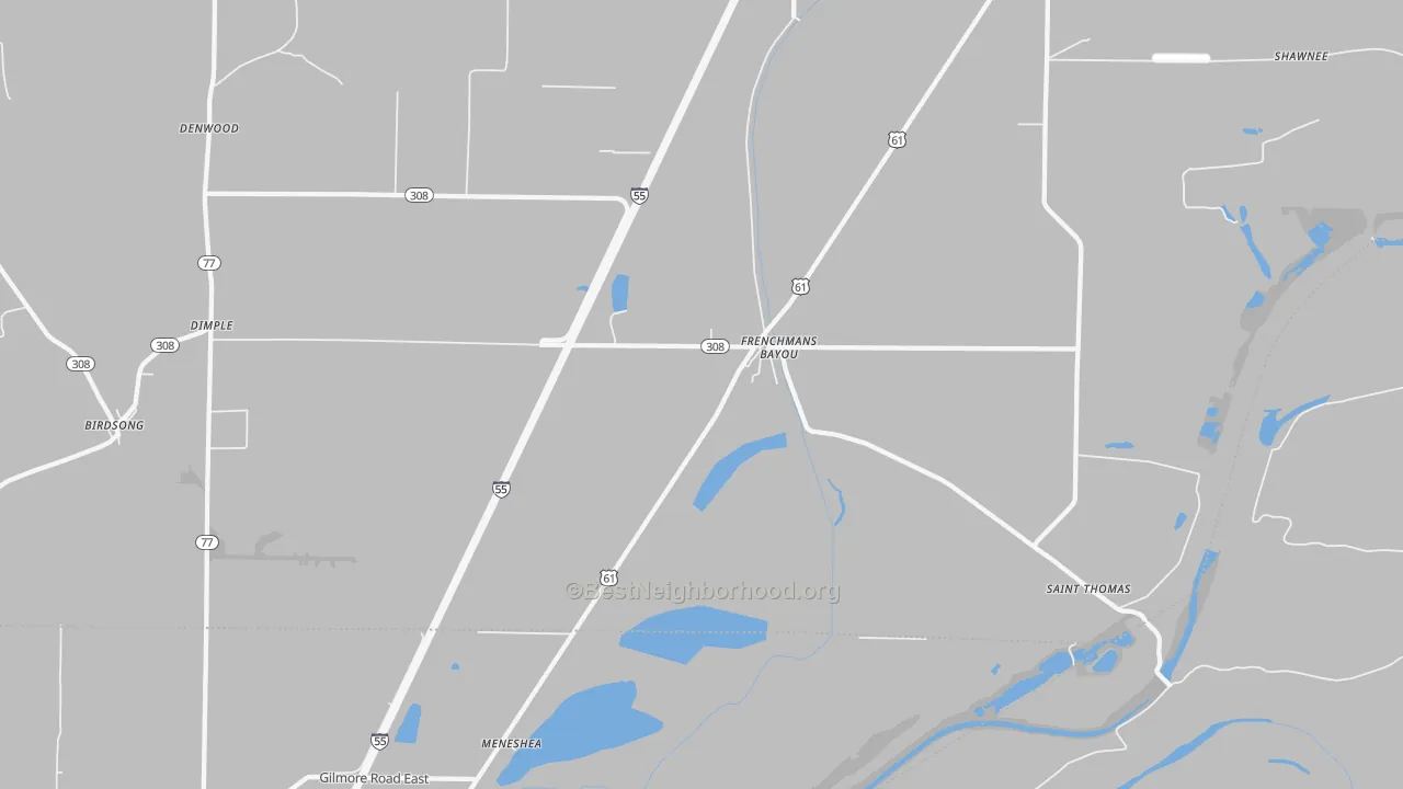 Transit Grade map of Frenchmans Bayou, AR
