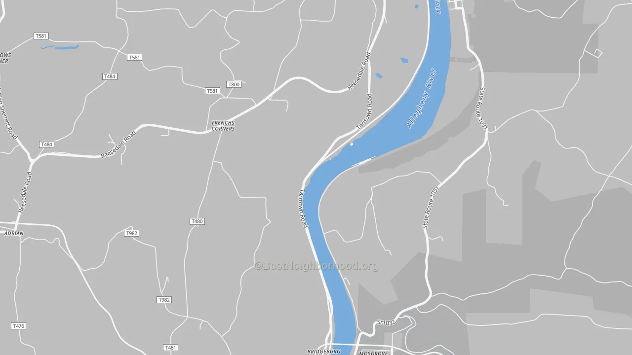 Transit Grade map of Frenchs Corners, PA