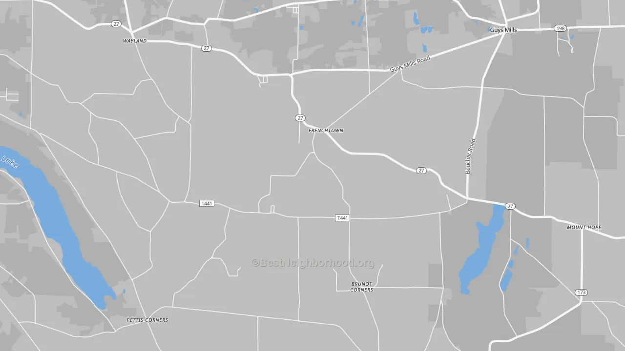 Transit Grade map of Frenchtown, PA