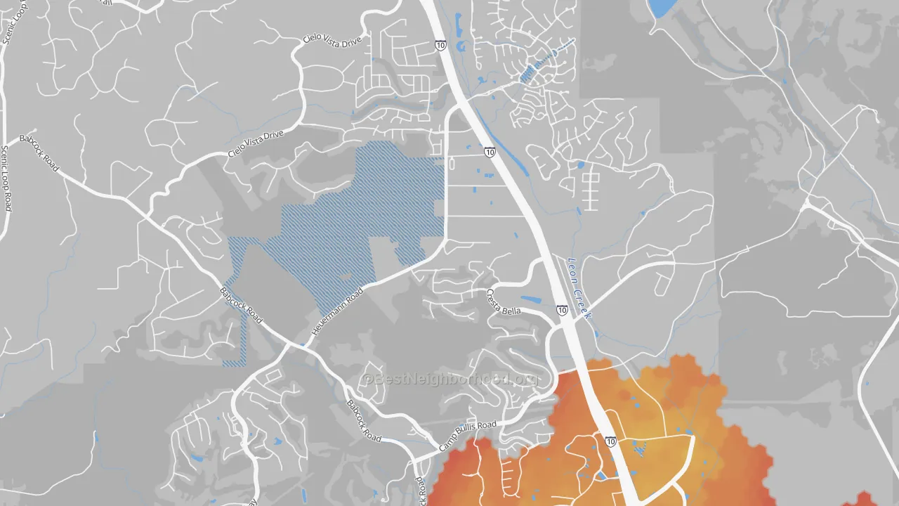 Transit Grade map of Friends of Friedrich Wilderness Park, San Antonio, TX