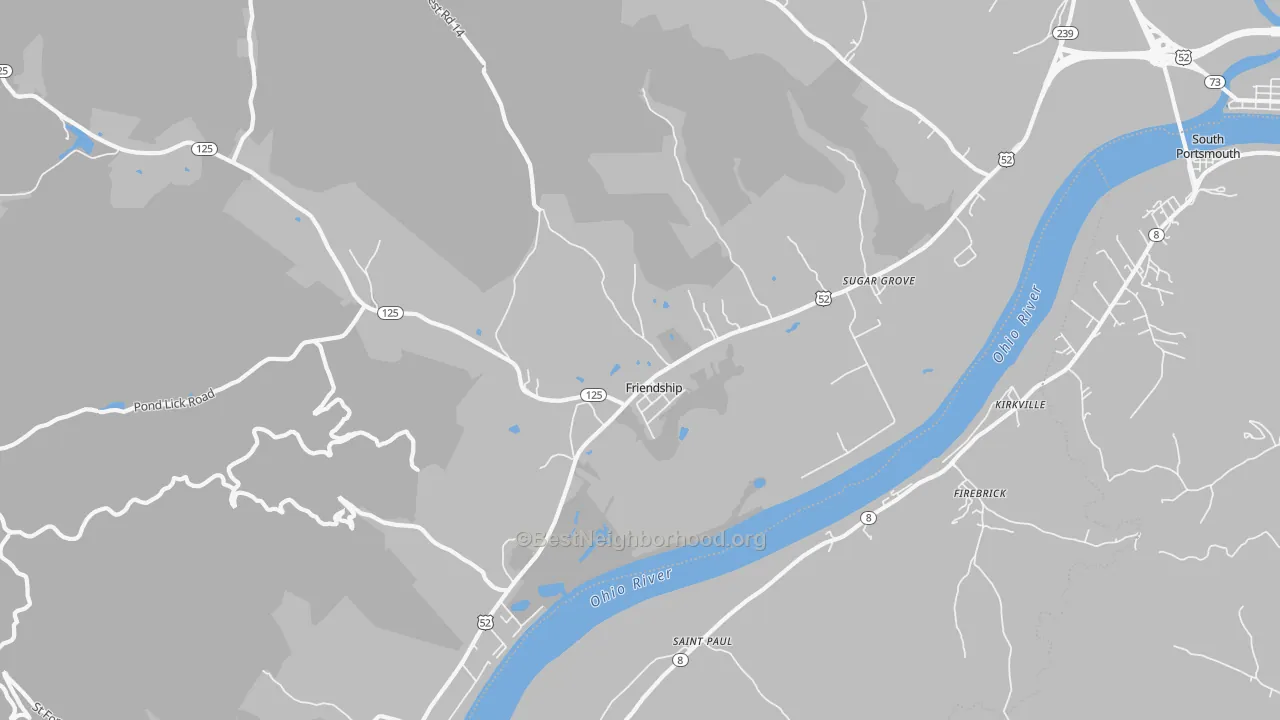 Transit Grade map of Friendship, OH