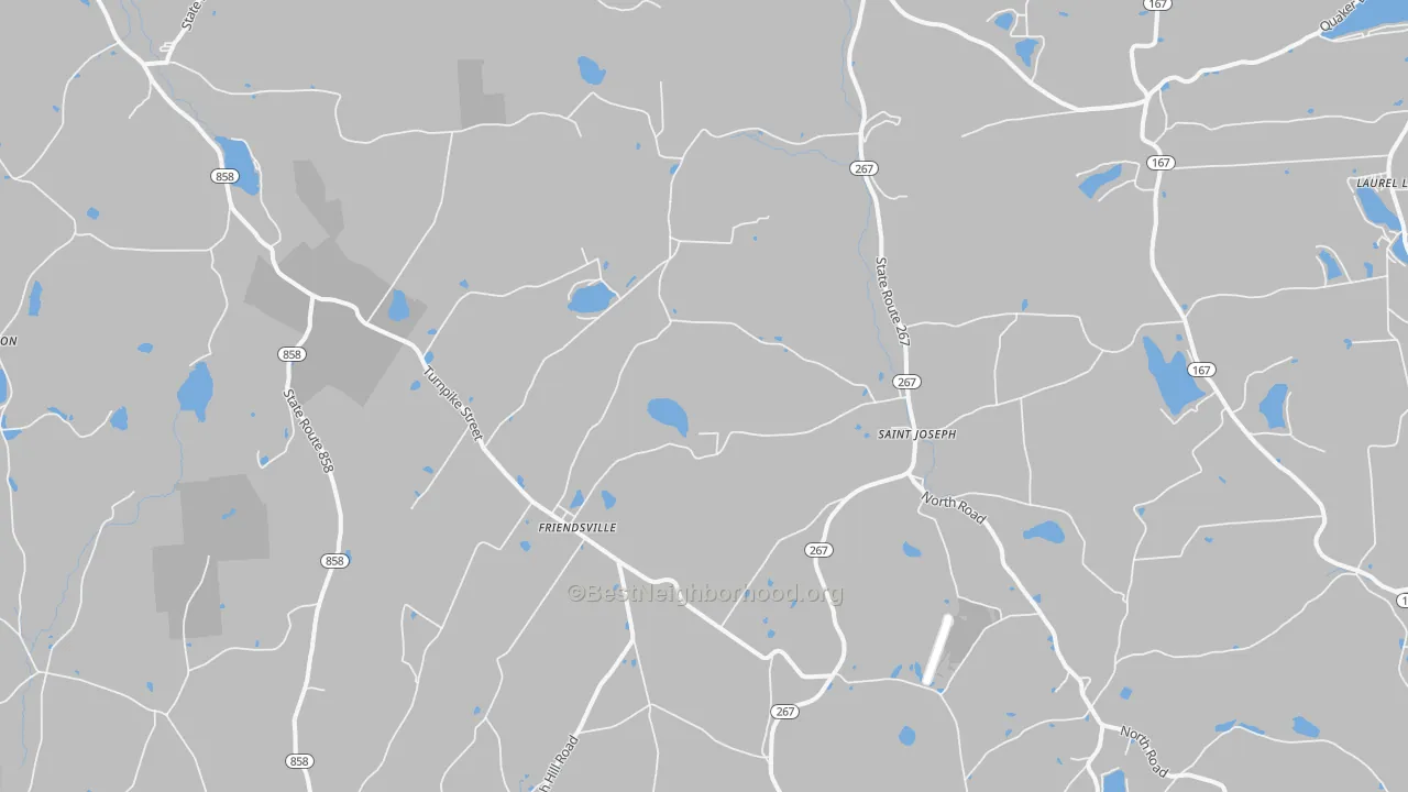 Transit Grade map of Friendsville, PA