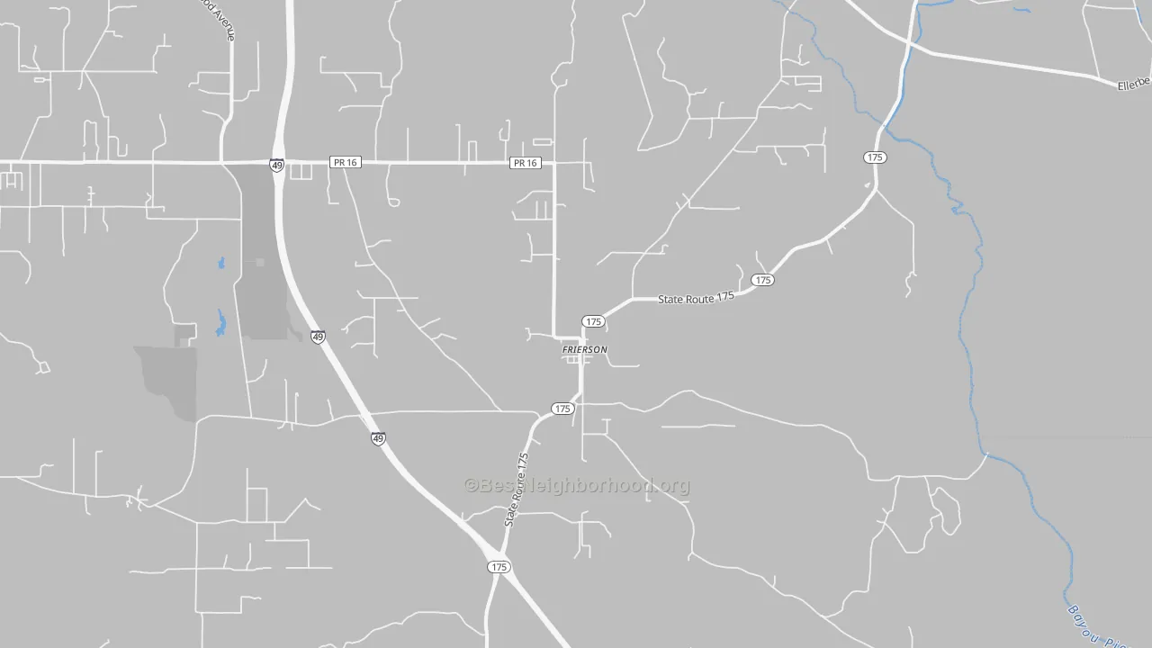 Transit Grade map of Frierson, LA