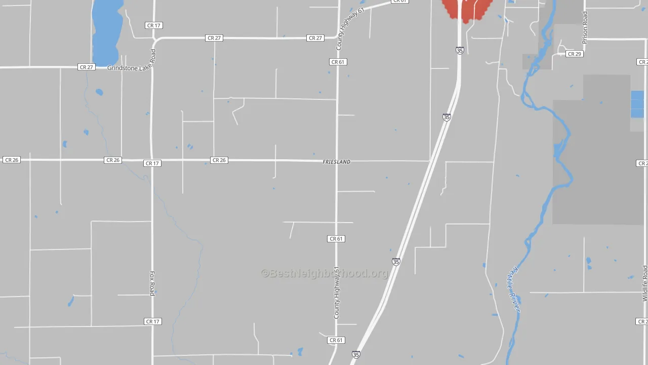 Transit Grade map of Friesland, MN
