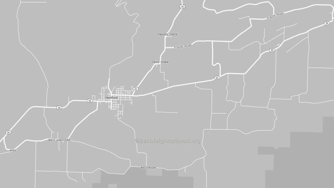 Transit Grade map of Frog Town, AR