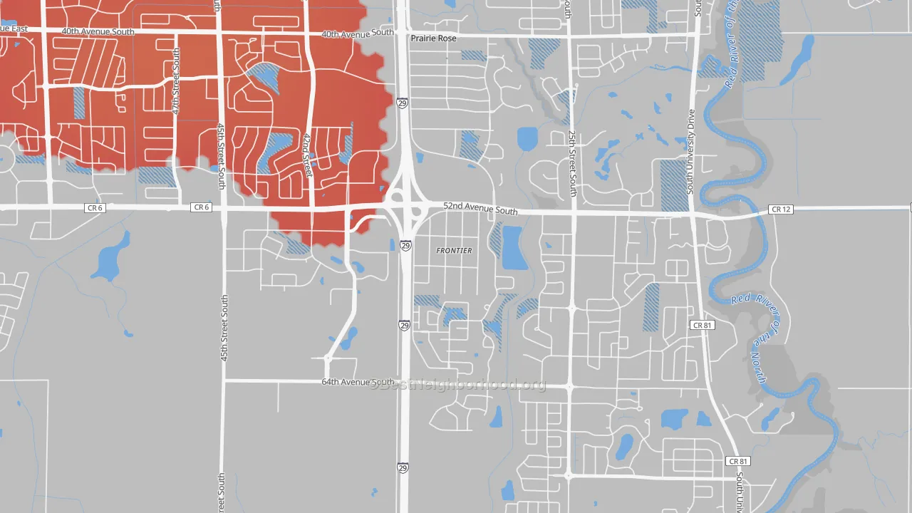 Transit Grade map of Frontier, ND