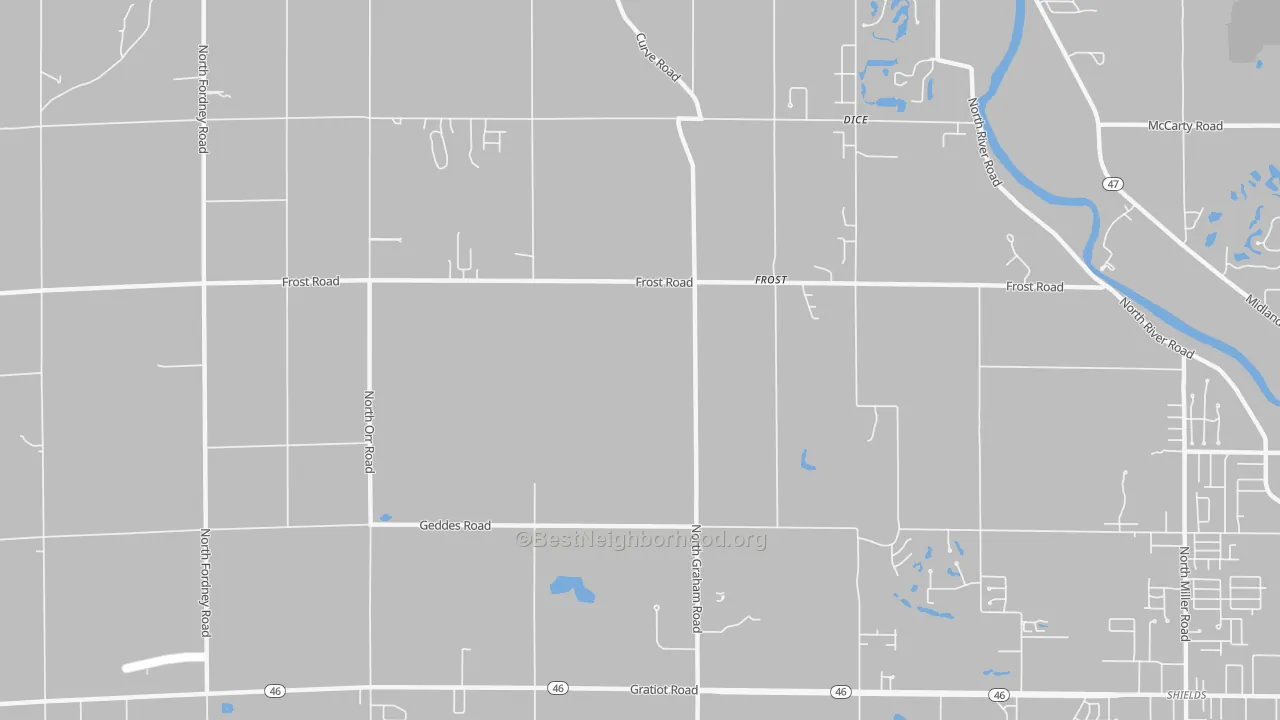 Transit Grade map of Frost, MI