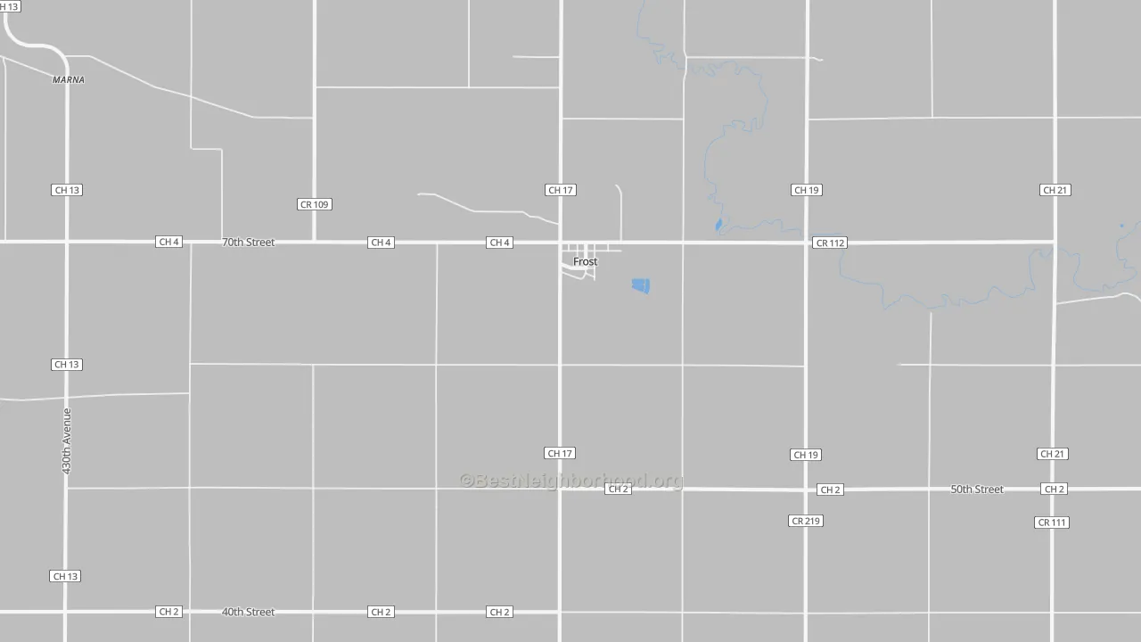 Transit Grade map of Frost, MN