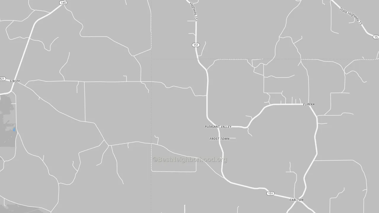 Transit Grade map of Frost Town, LA