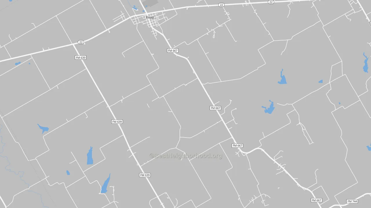 Transit Grade map of Frost, TX