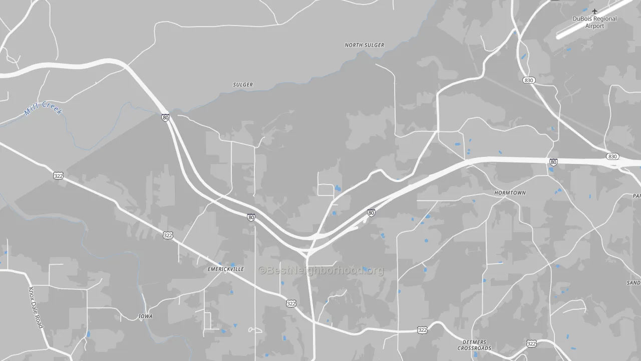 Transit Grade map of Frostburg, PA