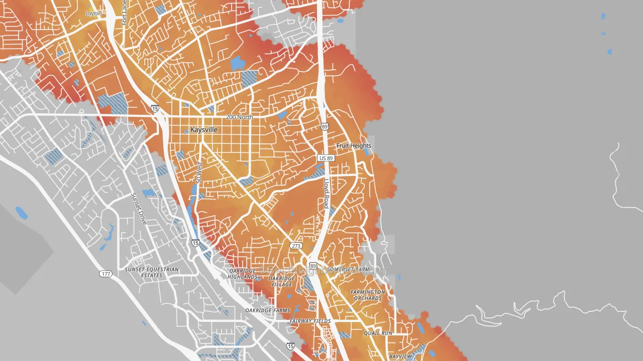 Transit Grade map of Fruit Heights, UT