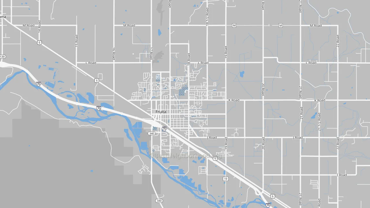 Transit Grade map of Fruita, CO