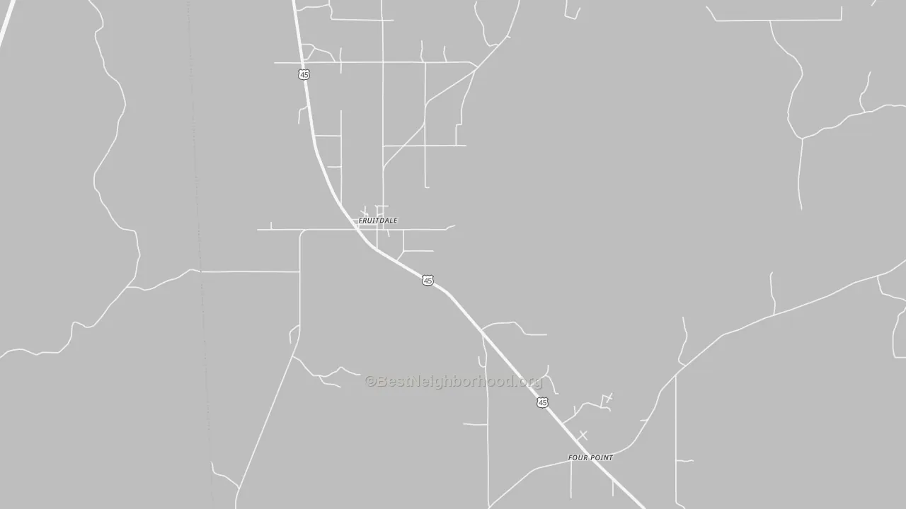 Transit Grade map of Fruitdale, AL