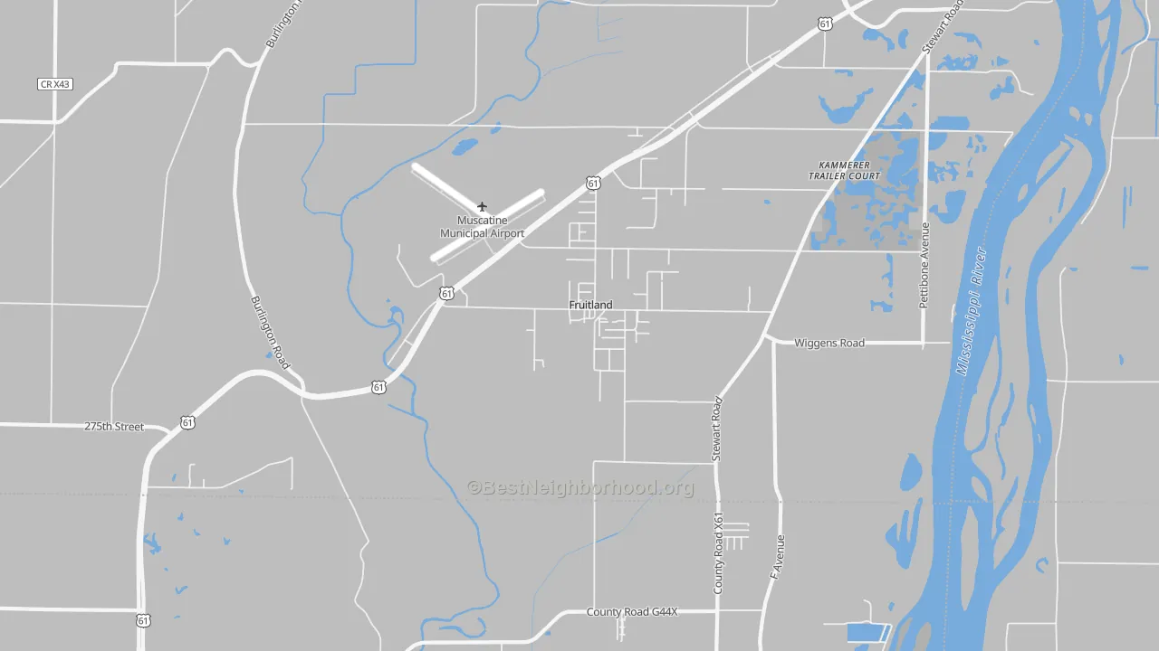 Transit Grade map of Fruitland, IA