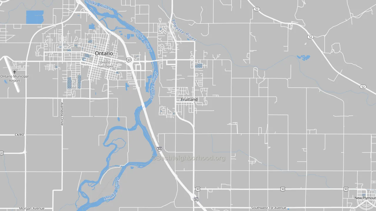 Transit Grade map of Fruitland, ID