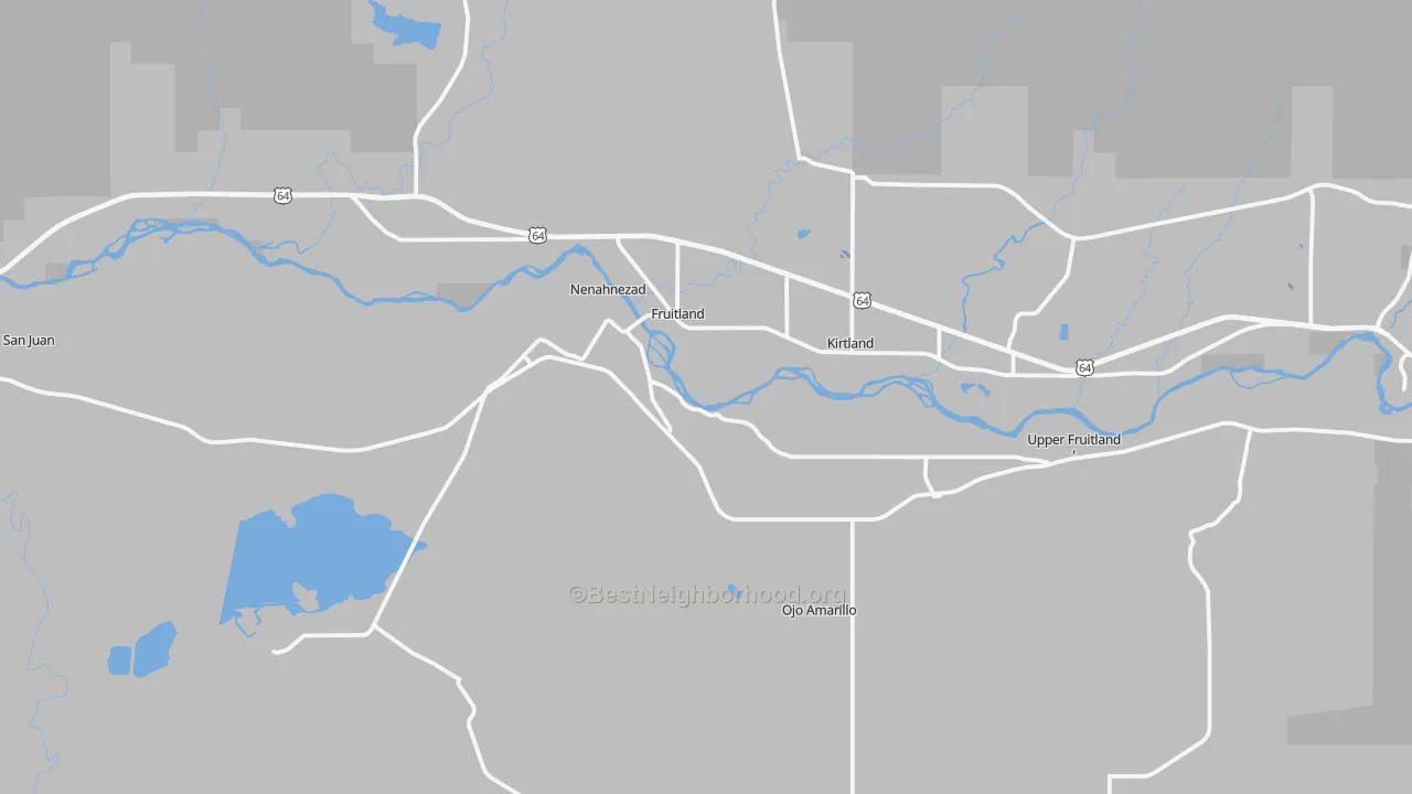 Transit Grade map of Fruitland, NM