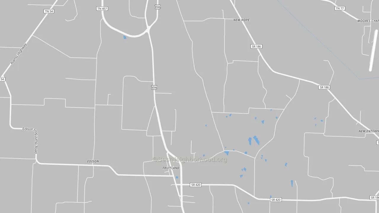 Transit Grade map of Fruitland, TN