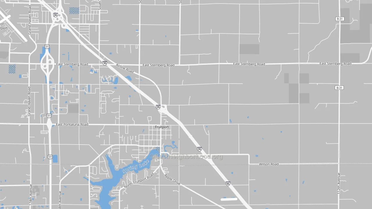 Transit Grade map of Fruitport, MI