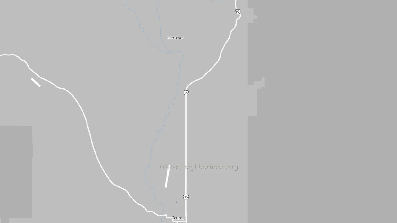 Transit Grade map of Fruitvale, ID